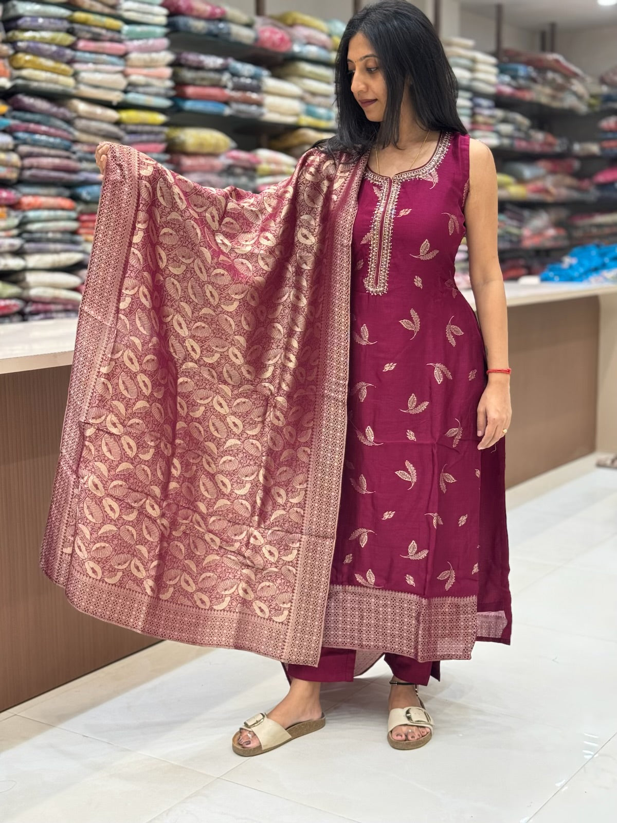 Banarasi Straight Suit