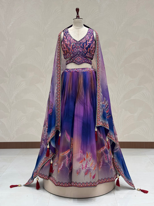 Multicoloured Designer Lehenga